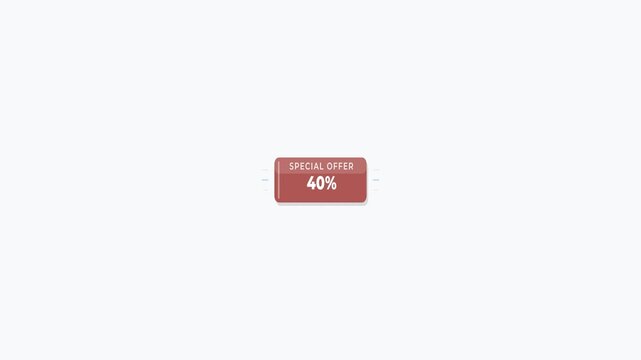 Four Special Offer 40 Percent Discount Web Buttons