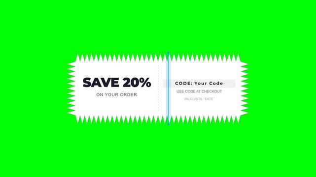 20 Percent Discount Voucher Templates on Green Screen Background