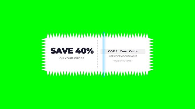 Four Save 40 Percent Discount Coupons on Green Screen