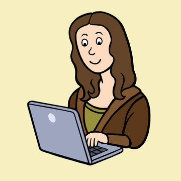 Mona Lisa mit Laptop