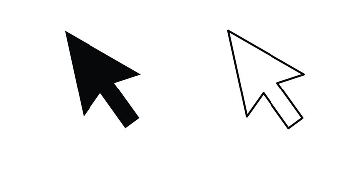 Set of Computer mouse cursor arrow icon, Computer mouse cursor arrow Vector