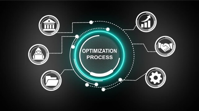 Optimization Process, Six sigma, quality control and manufacturing process management concept. workflow by eliminating non-value-added activities and continuously improving processes.