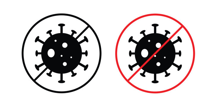Antimicrobial icon design illustrator set. Icons in line and clipart