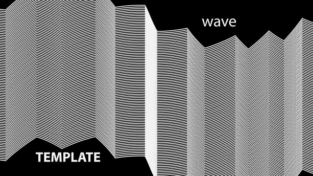 Seamless wave pattern matching template lines illustration
