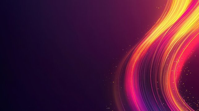 Abstract glowing network of digital connections with vibrant light streaks on a modern dark background