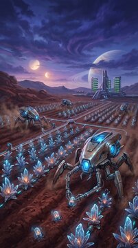 Ambiente Agricolo Biomeccanico &ndash; Colture Futuristiche Sintetiche