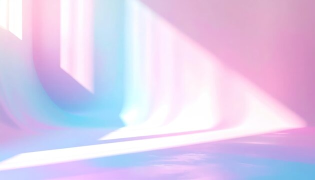 Abstract Pastel Pink and Blue Light Rays Background.