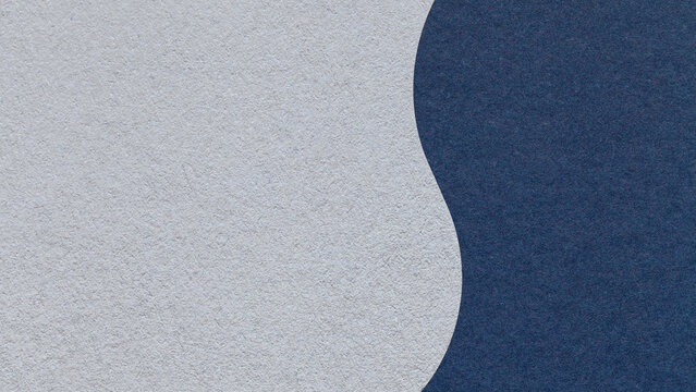 Light gray paper texture background with dark blue vertical curved wavy split and. copy space for banner, presentation