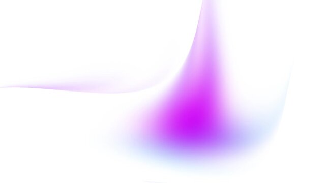 Neon purple gradient curved wave shapes on white background