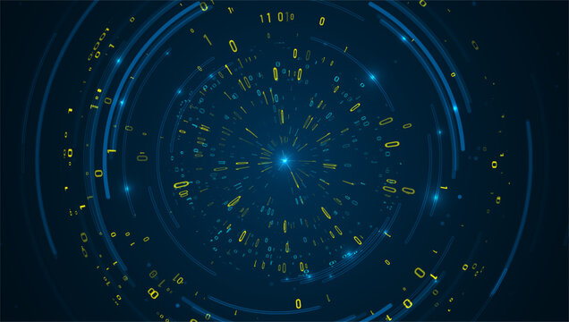 Abstract big data visualization. Big data code representation. Graphic concept for your design