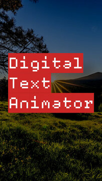 Vertical Variable Text Digital Animator with 4 Styles
