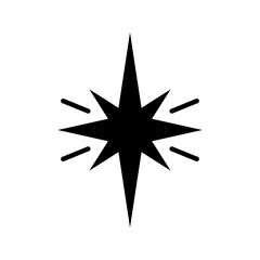 Obraz premium New year star icon. Celebration and new year filled symbol. Black and white.