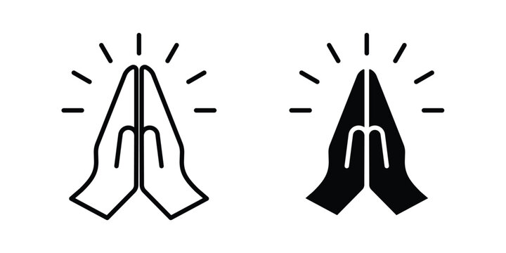 Gratitude icon design illustrator set. Icons in line and clipart