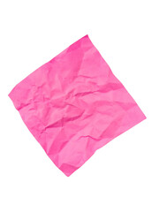 Fototapeta premium Crinkled pink fabric texture close-up