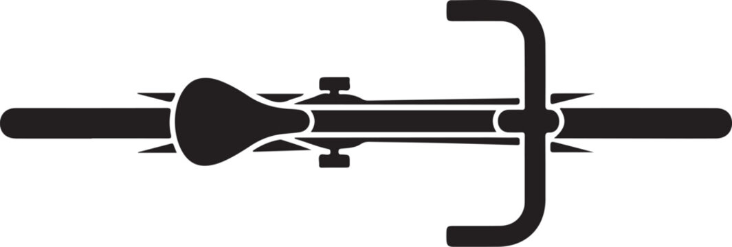Bicycle crankset and chainring, bike gear system, cycling components, vector illustration