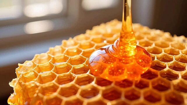 Golden honeycomb with hexagonal cells