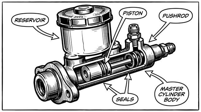 Master Cylinder Brake System Component.