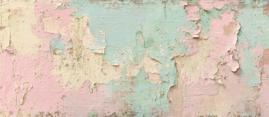 Fototapeta premium Peeling Paint Texture Background with Pastel Colors.