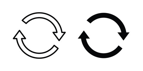 Recurring icon design illustrator set. Icons in line and clipart © Dan