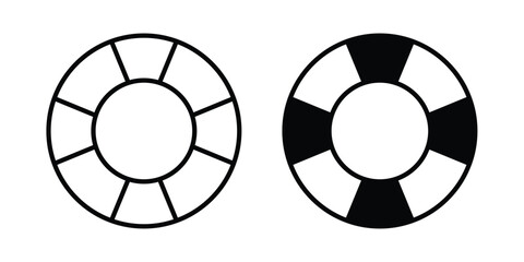 Rubber ring icon design illustrator set. Icons in line and clipart © Dan