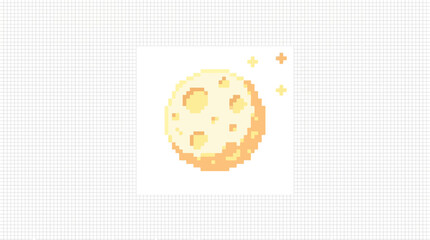 Pixel Art Moon Icon © Alis