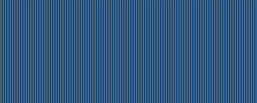 Dark navy backdrop with bold blue vertical pinstripe line pattern