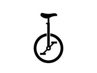 Unicycle silhouette on a white background simple black design © Photo Sell