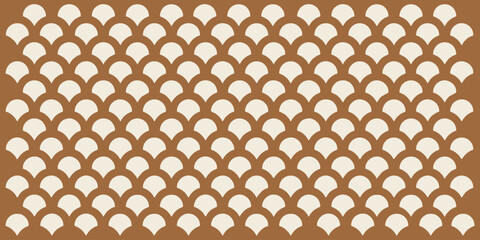 Elegant geometric background with Golden seamless pattern combination with fish scales shape background vector illustration. Perfect for modern artwork. © Jamauddin