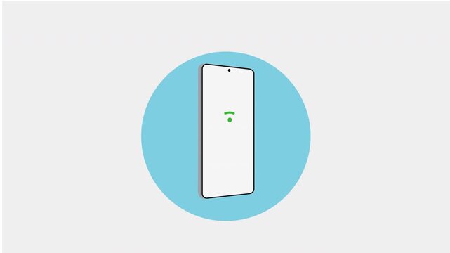 Smartphone Weak Internet Connectio. Low WiFi Signal Animation