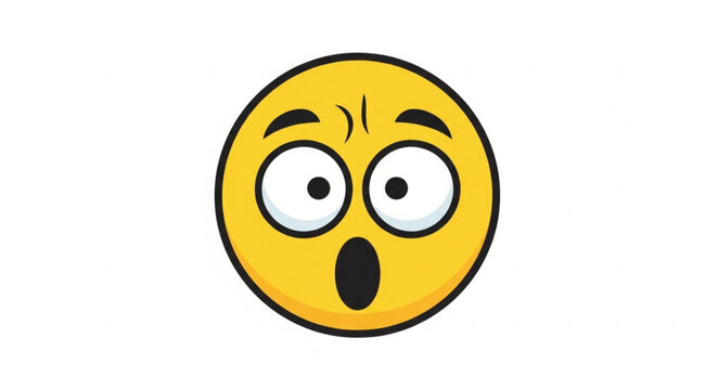 Surprised Emoji Face with Wide Eyes and Open Mouth.