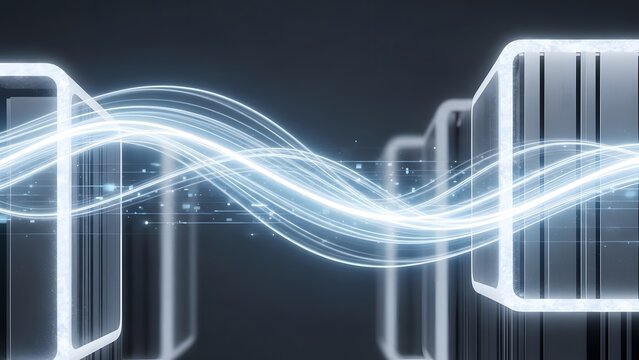 Abstract technology blue background featuring futuristic digital line patterns and light vectors for business finance charts and network data science concepts