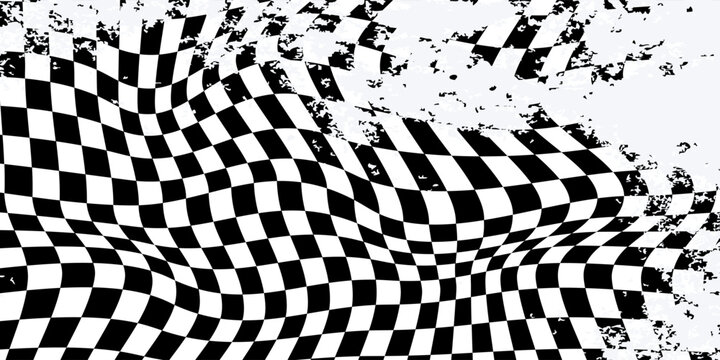 Checkered flag. Race background. Formula one start flag. Racing flag, race pattern. Banner seamless chessboard, checkerboard texture. Wide checker background