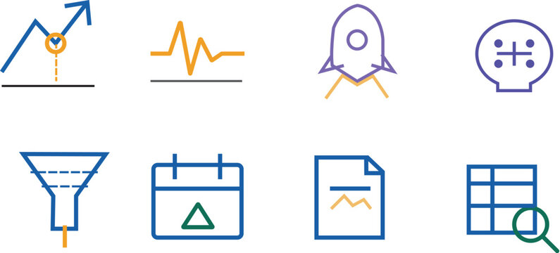 finance icons set