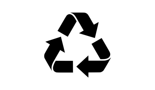 Black recycle sign vector eco symbol 3R environmental sustainability icon