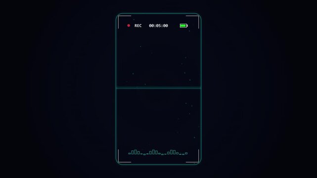 Digital Phone Camera Interface Recording Video Screen Overlay Animation
