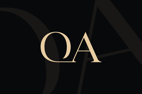 OA or AO letter logo icon design. Classic style luxury initials monogram.