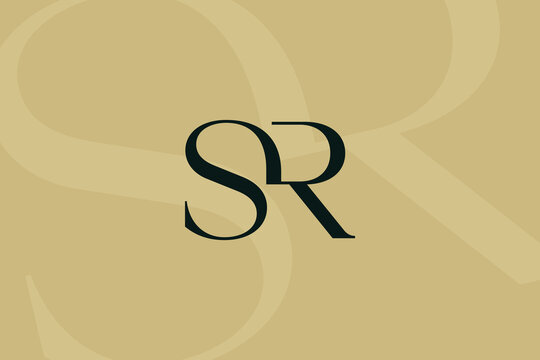 SR or RS letter logo icon design. Classic style luxury initials monogram.