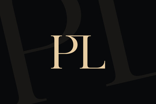 PL or LP letter logo icon design. Classic style luxury initials monogram.