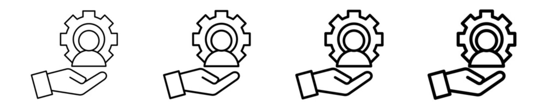 Team Management Icon Set Different Style Collection