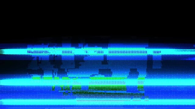 Futuristic Glitch HUD Texture with Horizontal Light Beam and Interference