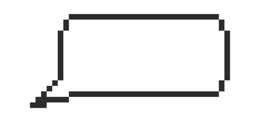 Fototapeta premium Speech Bubble Pixel Frame Outline