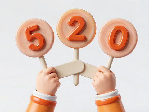 Cute Hands Holding 520 Lollipops