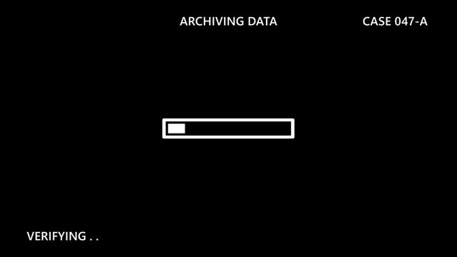 Evidence File Verification Interface with Archiving Data and Classified Case Processing Screen