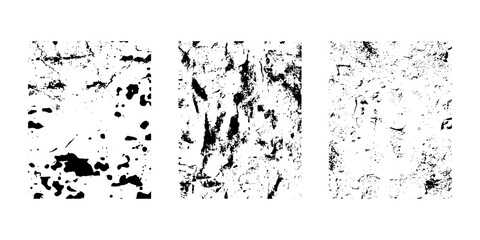 Obraz premium Abstract Grunge Speckled Texture Set Black Distress Overlay Background Collection