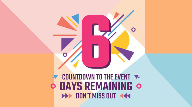 Countdown timer for an upcoming event.