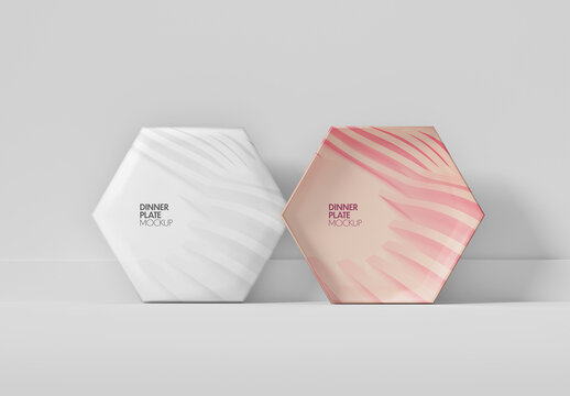 Hexagonal Plate Mockup