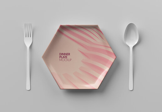 Hexagonal Plate Mockup