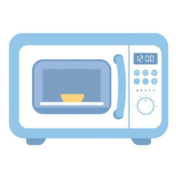 Pleasing Plump Microwave Oven Appliance Vector