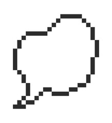 Fototapeta premium Speech Bubble Pixel Outline Retro Style