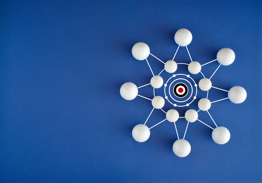 Business concept, network structure with connected people, showing teamwork capabilities,collaboration, stakeholder mapping,ideas,innovation and business communication, analysis and planning of busine